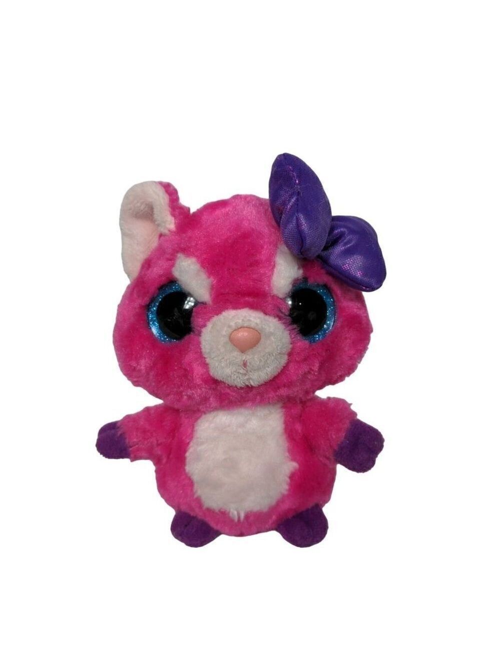 Aurora YooHoo Friends Lemur Plush Pink White 6 Inch